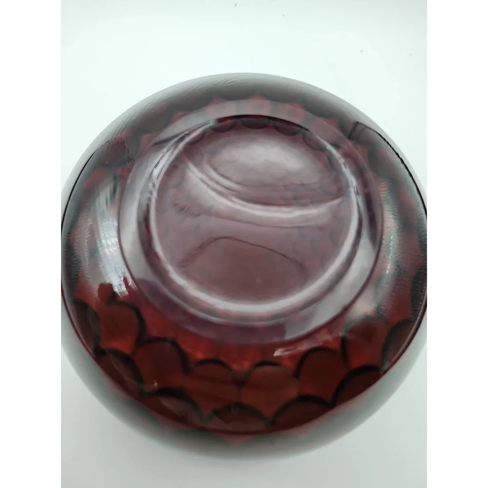 Antique Westmoreland Amethyst Carnival Glass Scales Pattern Bowl 1909 Iridescent
